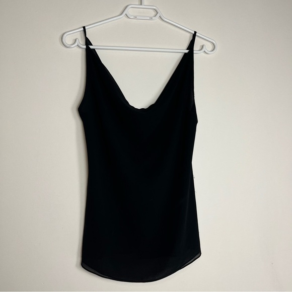 Naked Zebra Tops - Naked Zebra Black Cowl Neck Camisole Tank – Minimalist Essential – Size large